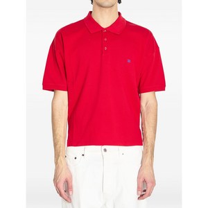 셀린느 로고 자수 폴로 셔츠, 레드계열, L(KR 105)