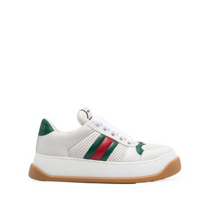 구찌 스크리너 스니커즈, Italy 37(KR 240), 화이트계열+레드계열