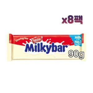 네슬레 밀키 바 Milkyba 화이트 초콜렛 90g x8봉, 8개