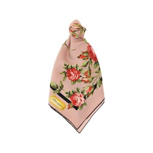 돌체앤가바나 로즈 프린트 트윌 스카프