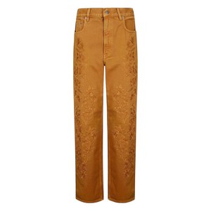 골든 구스 킴 플로럴 자수 팬츠