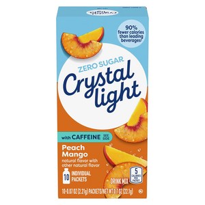 Crystal Light 피치 망고 드링크 믹스 10개입