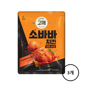 소바바치킨 양념 순살 3개, 375g