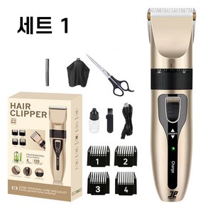 바리깡 전문가용 전동 이발기 삭발 이발 도구 가정용 미용실 전용 전기 이발기 조각 전기 이발기 풀패키지 세트, 골드 A세트, 1개
