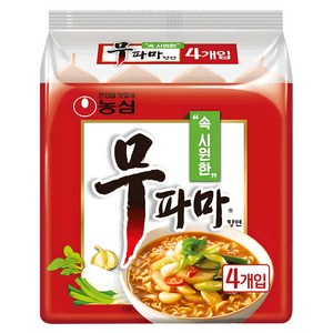 무파마탕면 122g, 4개, (1팩)