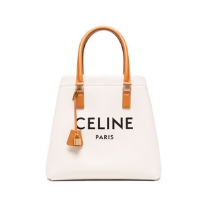 셀린느 카바스 로고 프린트 토트 백