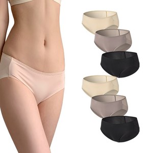 언더샤인 여성 햄팬티 노라인 무봉제 슬랙스 팬티라인 없는 데일리 6종세트