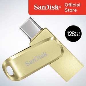 샌디스크코리아 공식인증정품 USB 메모리 Ultra Dual Drive Luxe 울트라 듀얼 드라이브 럭스 Type-C OTG USB 3.2 SDDDC4 128GB 골드