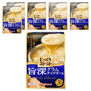 포카삿포로 짓쿠리 코토코토 깊고 진한 클램 차우더 3개입, 60.6g, 6개