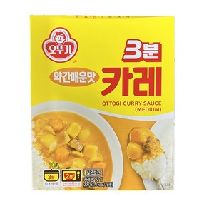 오뚜기3분 카레 약간매운맛, 200g, 20개
