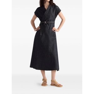 디올 벨트 랩 스타일 드레스, 블루계열, FR 40(KR 66)