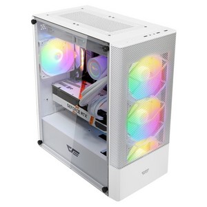 다크플래쉬 DK200 MESH RGB ADVANCED 강화유리 화이트, 1개