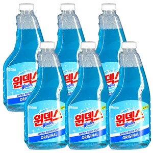 윈덱스 스프레이 유리세정제 리필, 500ml, 6개