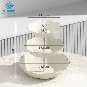 AMEGA 2단/3단 케이크 디저트 트레이