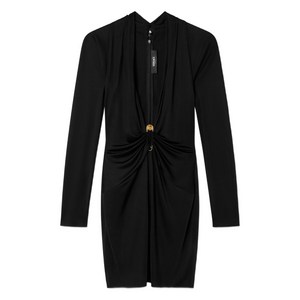 베르사체 세이프티 핀 미니 드레스, 블랙계열, Italy 38(KR 44)