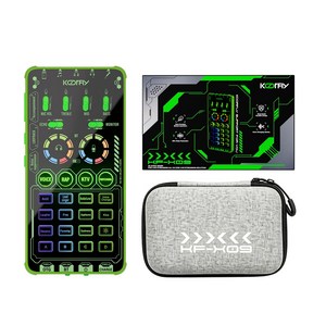KOORFLY KF-X9 오디오 인터페이스 마이크 세트 [야외방송 풀패키지] 휴대용 사운드카드 노이즈캔슬링 버스킹 유튜브