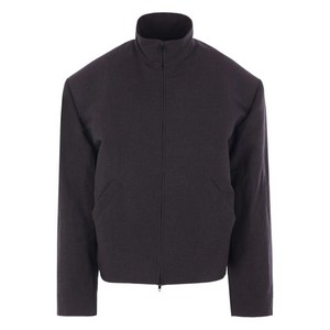발렌시아가 high-collar padded-shoulder jacket