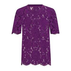 돌체앤가바나 DNA 레이스 디테일 셔츠, 바이올렛/보라계열, Italy 44(KR 66)