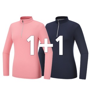 [집업 1+1] 여성 베이직 쿨론 긴팔 티셔츠 R71 집업티 등산 골프 아웃도어