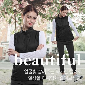 [김영주스포츠] 여성 바람막이 조끼_예쁨의 정석 프리미엄 나일론 원단 등산 아웃도어 바람막이 조끼 베스트