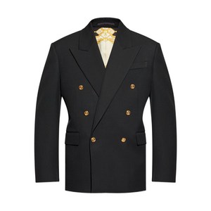 베르사체 더블 브레스티드 버튼 재킷, 블랙계열, Italy 48(KR 100)
