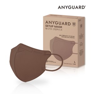 애니가드 KF80/공산품 컬러마스크 새부리형마스크 대형 특가전, 셋업 초콜릿브라운 중형 100매, 1개, 100매