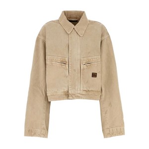 발렌시아가 지퍼 포켓 긴소매 데님 재킷