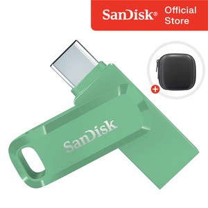 샌디스크 USB 메모리 울트라 듀얼 고 C타입 SDDDC3 압생트 그린 + 보관 케이스 패키지