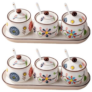 clever 뚜껑있는 양념통 3개입, 양념통 + 스푼 +..., 2개