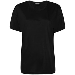 톰포드 로고 패치 반소매 티셔츠, 블랙계열, Italy 42