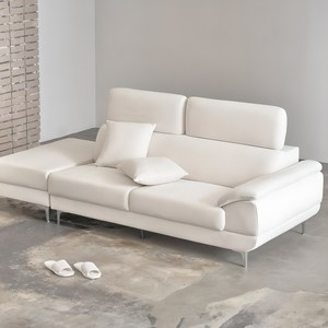 도모디자인 안토니아 플러스 무빙헤드 패브릭 3인용 소파 좌형 + 쿠션 2p +스툴 세트 방문설치