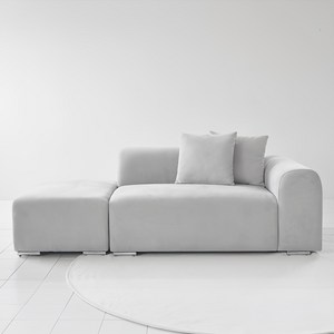 도모디자인 벨리나 패브릭 2인용 쇼파 좌형 + 스툴 + 쿠션 2p 세트 방문설치