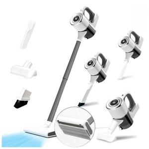 PZAA 3+3 무선 청소기 물걸레 겸용 강력 흡입 초경량 1.5kg 고양이털 진드기 제거 핸디청소기 디지털표시