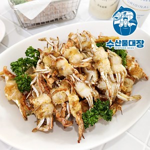 손질 베이비크랩 1kg 칠게 꽃게튀김 게튀김, 1개