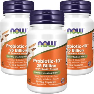 나우푸드 프로바이오틱-10 250억 베지 캡슐, 30정, 3개