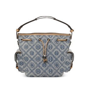 토리 버치 T 모노그램 드로스트링 버킷 백