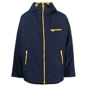 디젤 디젤 로고 프린트 후드 재킷