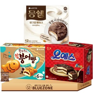대용량 파이 과자 C세트 몽쉘408g 오예스360g 참붕어빵174g 몽실22g