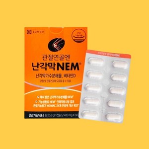 종근당건강 관절연골엔 난각막 NEM 난각막가수분해물 430mg x 60캡슐 1박스, 1정, 60개