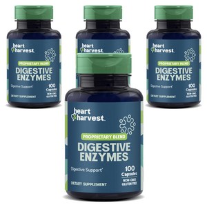 Heart & Harvest 프로프리어터리 블렌드 다이제스티브 엔자임 캡슐, 100정, 4개