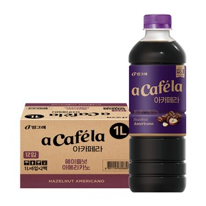 아카페라 올데이 헤이즐넛 아메리카노, 1L, 12개