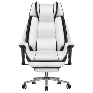 벤트론스 침대형 중역의자 하중150KG 게이밍 의자 컴퓨터 사무용 가죽의자 리클라이너 160도 틸팅조절 발받침대 2D팔걸이