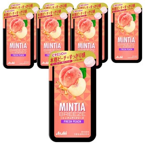 일본 아사히 민티아 복숭아맛 민트 캔디 사탕 30알 x8팩 피치 간식, 8개