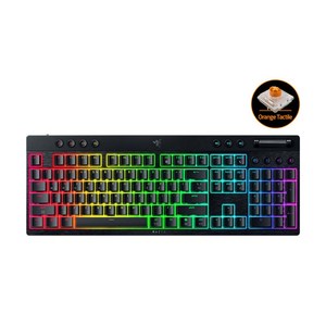 레이저 BlackWidow V4 Lowprofile HyperSpeed Orange KR 유무선겸용 키보드