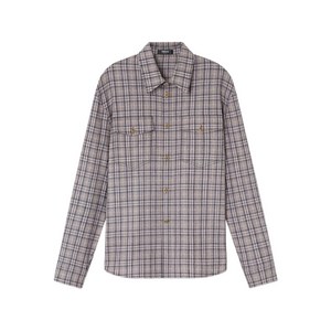 베르사체 체크 긴소매 셔츠, 바이올렛/보라계열+옐로우계열, Italy 52(KR 41)