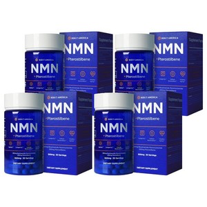 로킷아메리카 NMN + 프테로스틸벤 500mg 캡슐, 60정, 4개