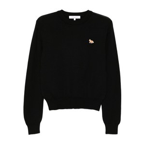메종키츠네 로고 자수 스웨터, 블랙계열, S(KR 55)