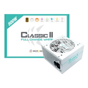 마이크로닉스 Classic 2 풀체인지 파워서플라이 800W 80PLUS 230V EU BRONZE 화이트, HP1-N800ST-E12S