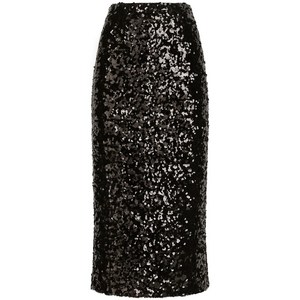돌체앤가바나 시퀸 펜슬 미디 스커트, 블랙계열, Italy 46(KR 77)