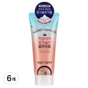 온더바디 벨먼 내추럴 스파 히말라야 핑크솔트 클렌징폼, 200ml, 6개